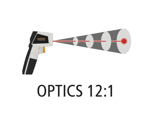 Laserliner Thermospot Pocket Infrarot Thermometer mit Optik 12 zu 1