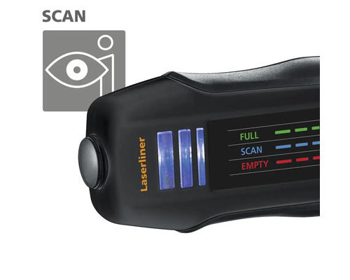 Laserliner Feuchtigkeitsmesser zur Materialfeuchtemessung mit Scan Symbol