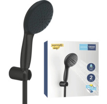 Schwarze Handbrause mit Verpackung