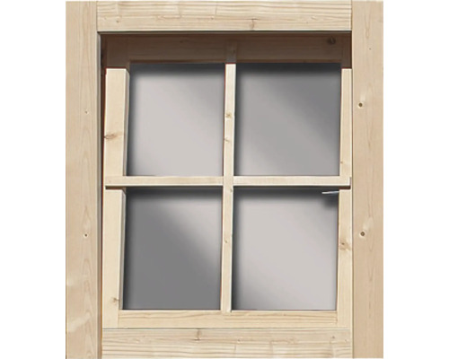 Holzfenster mit vier Glasscheiben