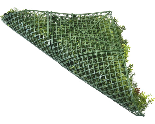 Kunstrasenmatte mit Pflanzenmuster und Kunststoffgitter