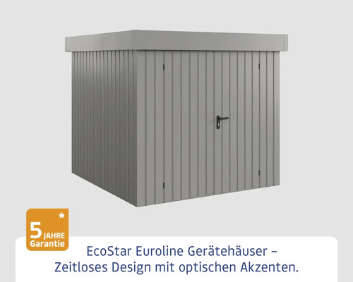 Gartengerätehaus aus Metall mit Tür und Griff