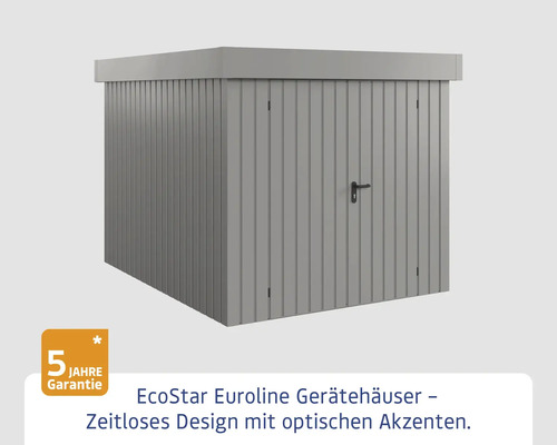 EcoStar Euroline Gerätehaus mit fünf Jahren Garantie