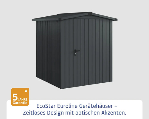 Gartenschuppen aus Metall für die Aufbewahrung von Gartengeräten