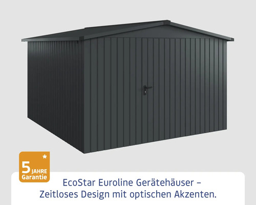 Metall Gerätehaus mit Tür und fünf Jahre Garantie