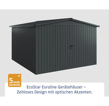 Gartengerätehaus aus Metall mit fünf Jahren Garantie