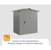 Gartengerätehaus aus Metall mit Doppeltür und fünf Jahren Garantie