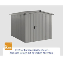 Metall Gerätehaus mit Tür und Satteldach