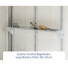 EcoStar Euroline Regal mit Gartenhandschuhen und Gartengeräten