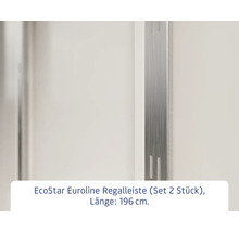EcoStar Euroline Regalleiste als 2er Set, Länge: 196 Zentimeter