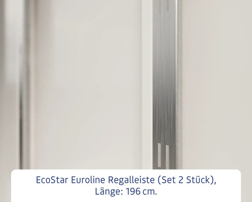 EcoStar Euroline Regalleiste als 2er Set, Länge: 196 Zentimeter