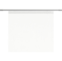 Weiße Stoffrollos mit Metallschiene zur Fensterdekoration