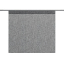 Grauer Flächenvorhang mit Beschwerungsstange