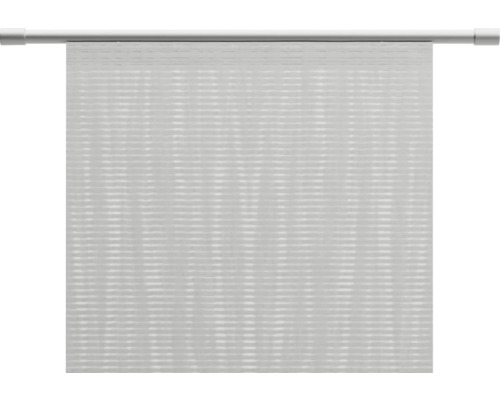 Faltrollo mit horizontalen Streifen und Führungsschiene