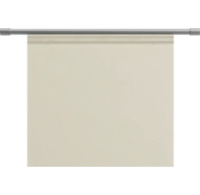 Beige Fensterrollo mit Metallstange zur Montage