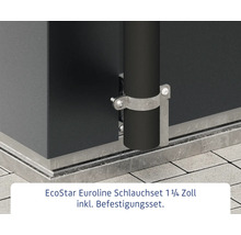 EcoStar Euroline Schlauchset 1 1/4 Zoll inklusive Befestigungsset