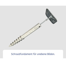 Schraubfundament für unebene Böden