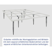Unterkonstruktion mit Schraubfundamenten und Montageplatten