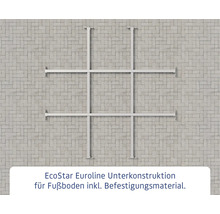 EcoStar Euroline Unterkonstruktion für Fußboden inklusive Befestigungsmaterial.