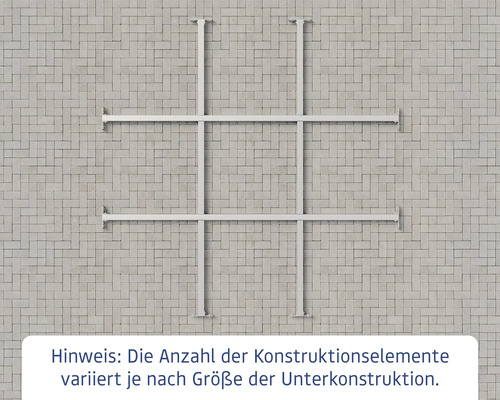 Unterkonstruktion für Terrassendielen auf Pflastersteinen