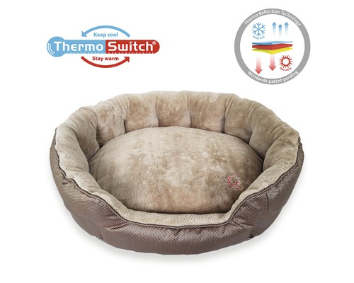 Ovales Hundebett mit Thermo Switch Technologie