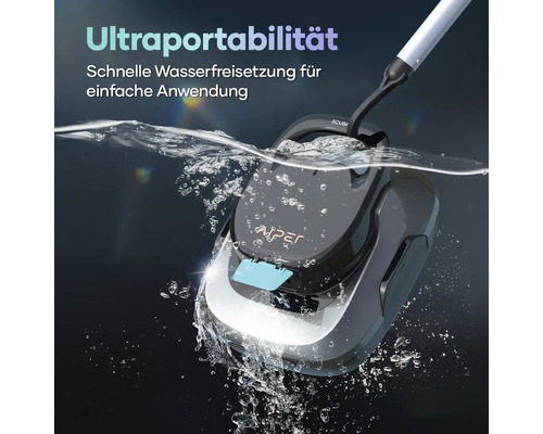 Fensterputzroboter im Wasser für einfache Anwendung