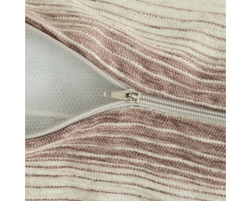 Nahaufnahme eines Kissens mit Reißverschluss