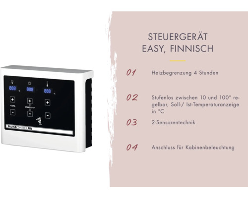 Saunasteuergerät Easy zur Temperaturregelung mit digitaler Anzeige