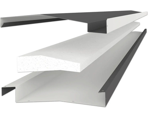 Explosionsdarstellung eines Dachrandprofils mit Isolierung