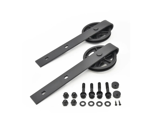 Schiebetürbeschlag Set mit Rollen und Befestigungsmaterial