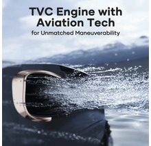 TVC Triebwerk mit Luftfahrttechnologie für unvergleichliche Manövrierfähigkeit.