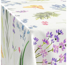 Tischdecke mit Blumen- und Schmetterlingsmuster