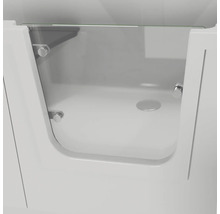 Badewanne mit Duschtür aus Glas