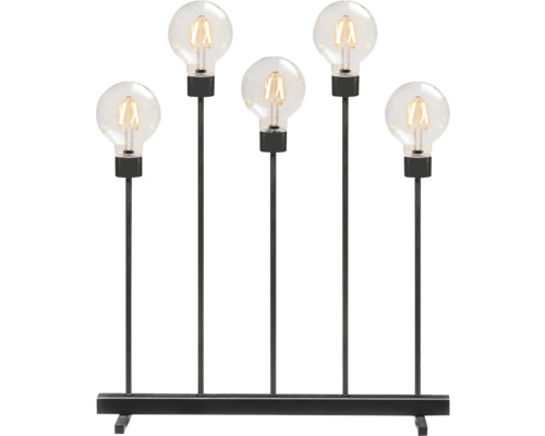 Dekorative Tischleuchte mit fünf Leuchtmitteln