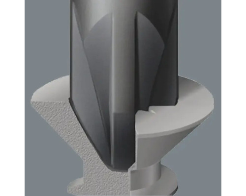 Detailaufnahme einer Bohrerspitze im Einsatz.