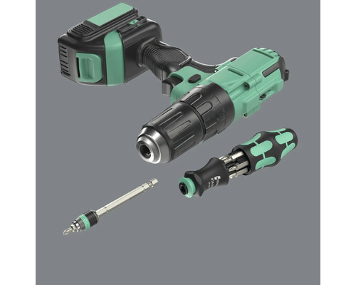 Akkuschrauber mit Bits und Bithalter