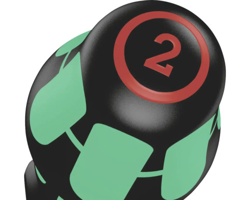 Medizinball mit zwei Kilogramm Gewicht für Fitnessübungen