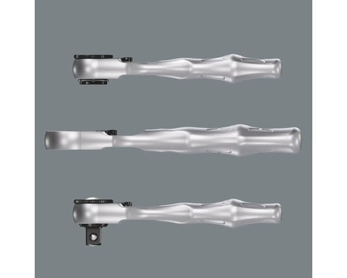 Drei Schraubknarren aus Metall mit ergonomischem Griff