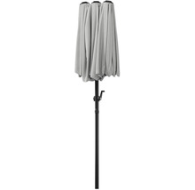 Geschlossener Gartenschirm mit Kurbelmechanismus und Mast