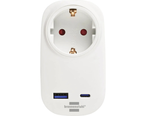 Brennstuhl Steckdosenadapter mit USB Anschlüssen