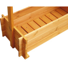 Blumenkasten mit Rankgitter promadino Holz 102 x 65 x 200 cm braun
