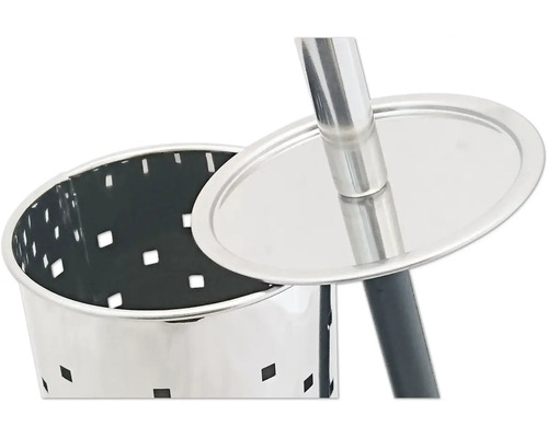 Bürstengarnitur aus Edelstahl mit Behälter