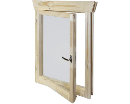 Holzfenster mit Fenstergriff