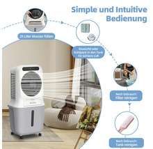 Luftkühler mit Hinweisen zur einfachen und intuitiven Bedienung