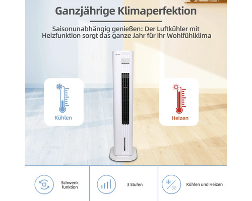 Luftkühler mit Heizfunktion für das ganze Jahr