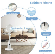 Luftbefeuchter Ventilator mit den technischen Details