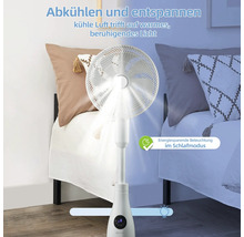 Ventilator im Schlafzimmer mit energiesparender Beleuchtung