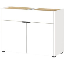 Waschbeckenunterschrank mit zwei Türen und einer Schublade