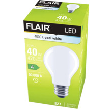 Verpackung einer Flair LED Lampe A60 mit E27 Sockel, 4000 Kelvin kaltweiß