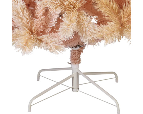 Detailansicht eines künstlichen Weihnachtsbaums mit Metallständer